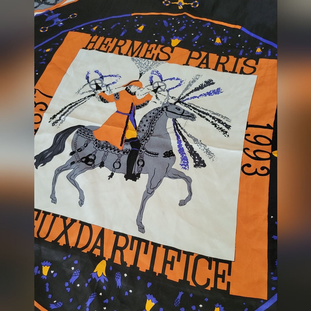 Hermès Paris Scarf with Equestrian Design